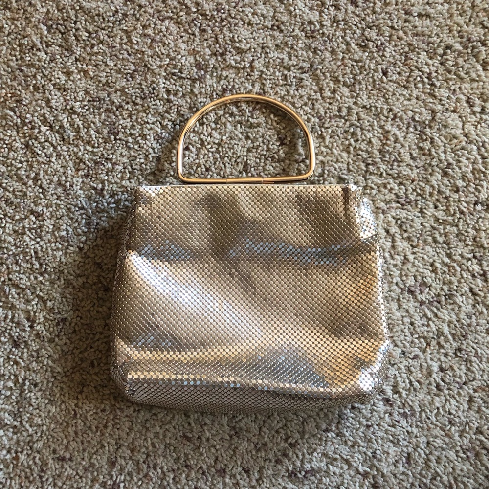 Women's Estee & Lilly Gold Mesh Compartment Bucket with Handle Clutch; OS - Picture 5 of 8